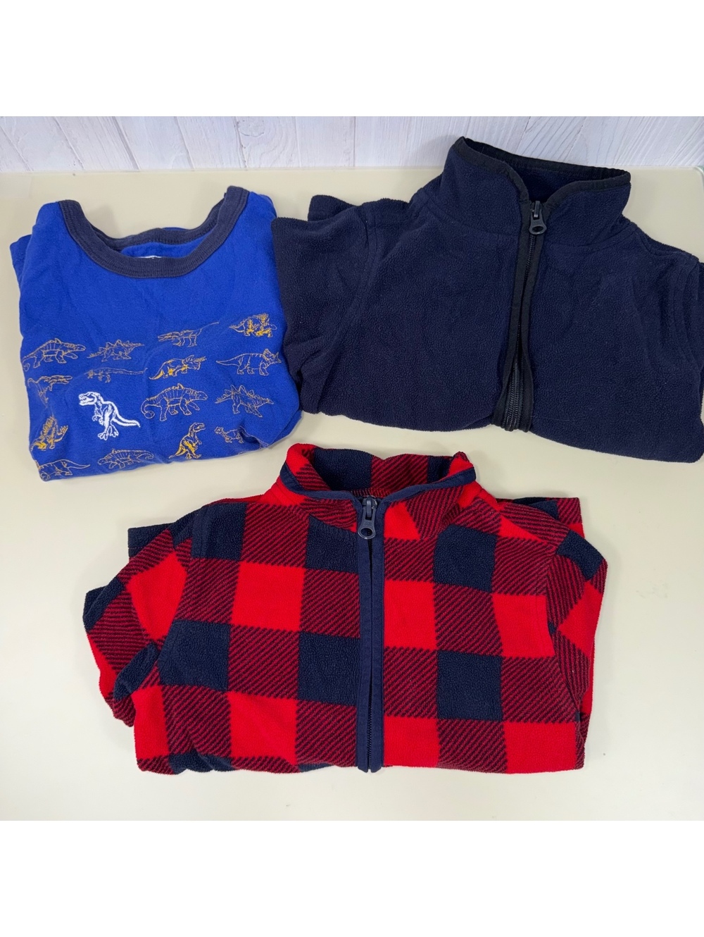 OshKosh B’gosh Boys 4T Fleece Jacket & Dino Shirt Lot